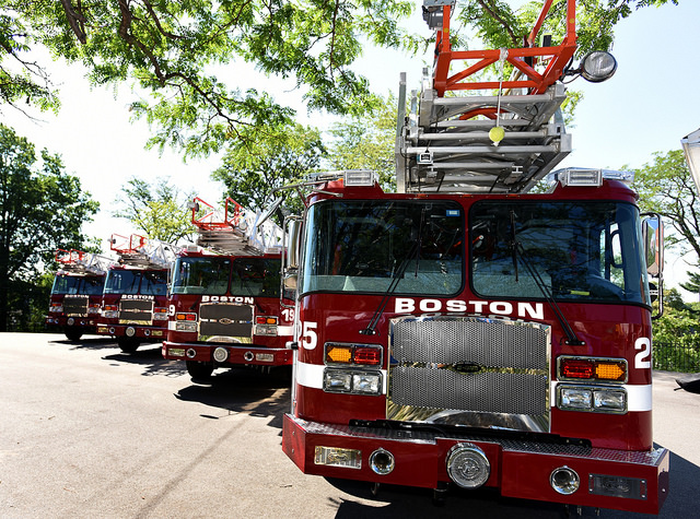 Boston Fire Department trucks