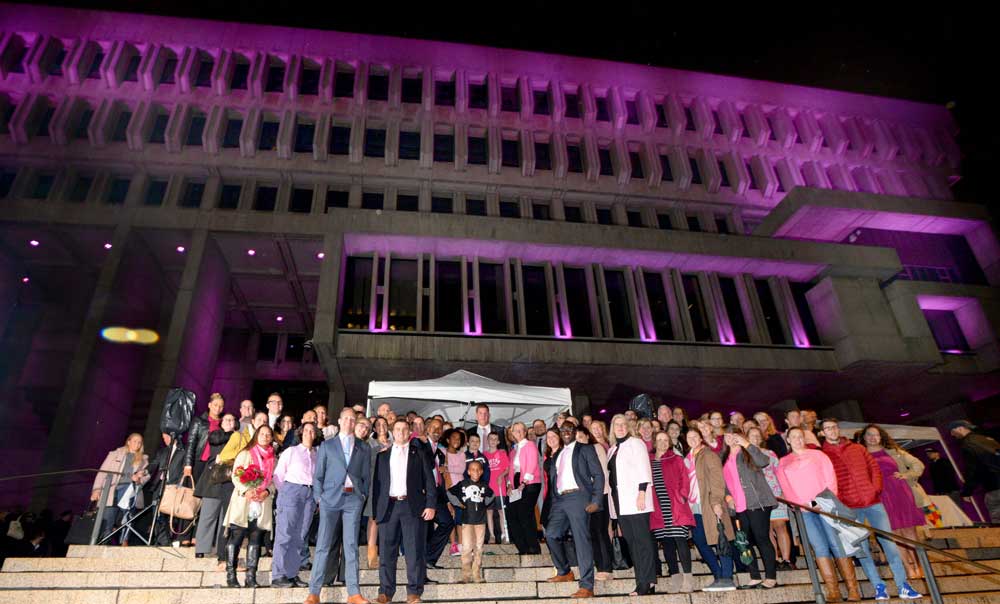Image for mayor martin walsh officially unveils the city hall lighting project