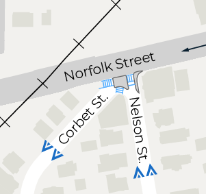 Norfolk Street and Corbet Street/Nelson Street