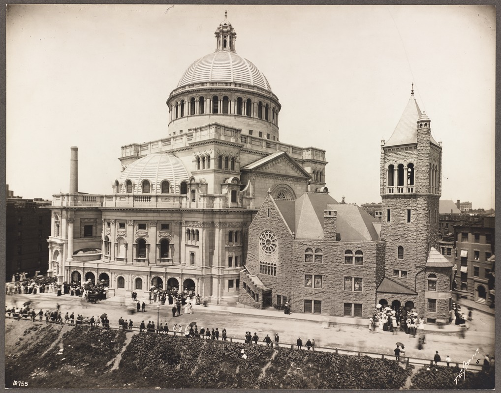 black and white photo of Christian Science Church