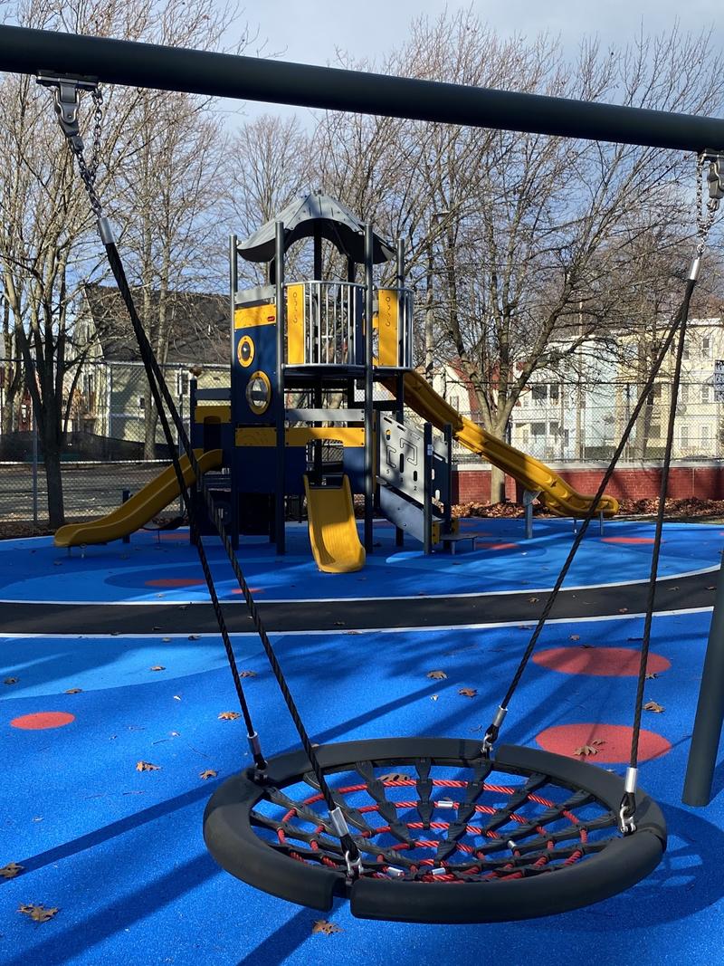 Mattapan’s Thetford Evans Playground officially reopened on December 29 after undergoing $520,000 in improvements funded by Mayor Martin J. Walsh’s Capital Improvement Plan. 