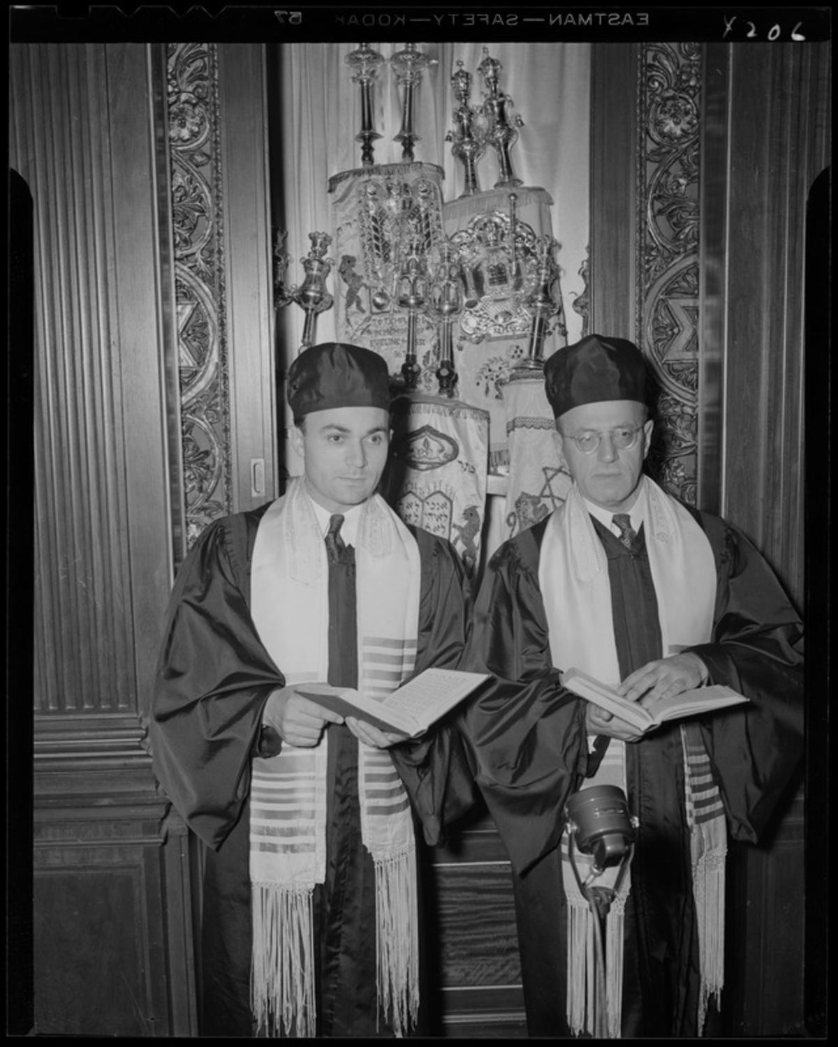 Rabbi Abrams, Cantor Segal, 1944, Boston Public Library