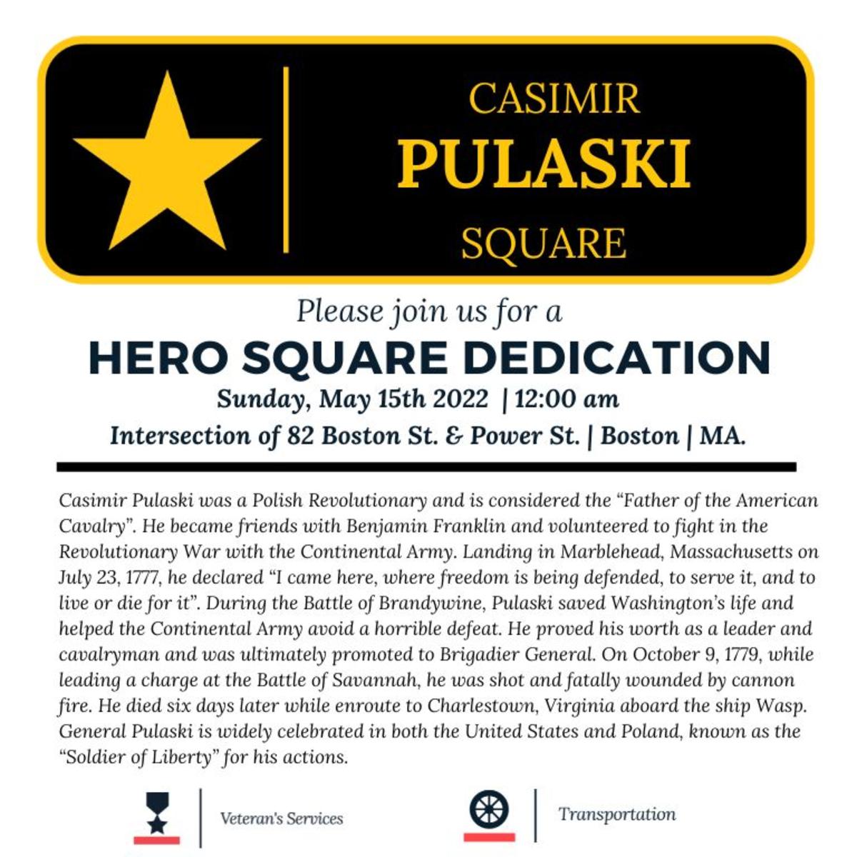  Casimir Pulaski Square Dedication