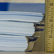 Image for a view of the budget books next to a ruler