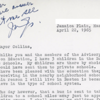 Image for mayor collins letter